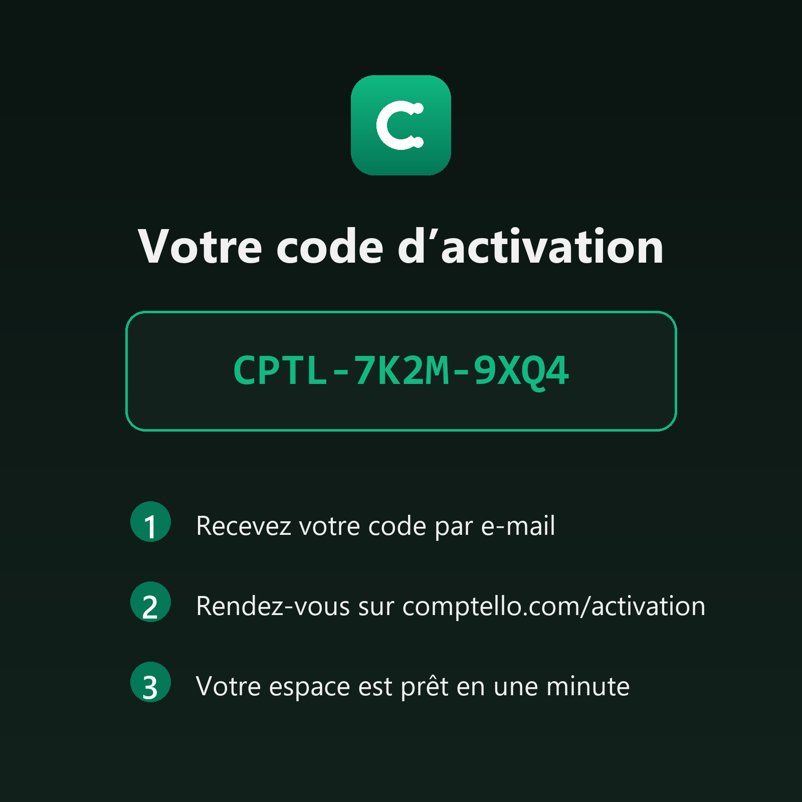 Code d'activation